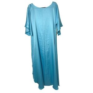 Vintage NWT Lucie Ann Nightgown Night Dress‎ Blue Size Average Saks Fifth Avenue